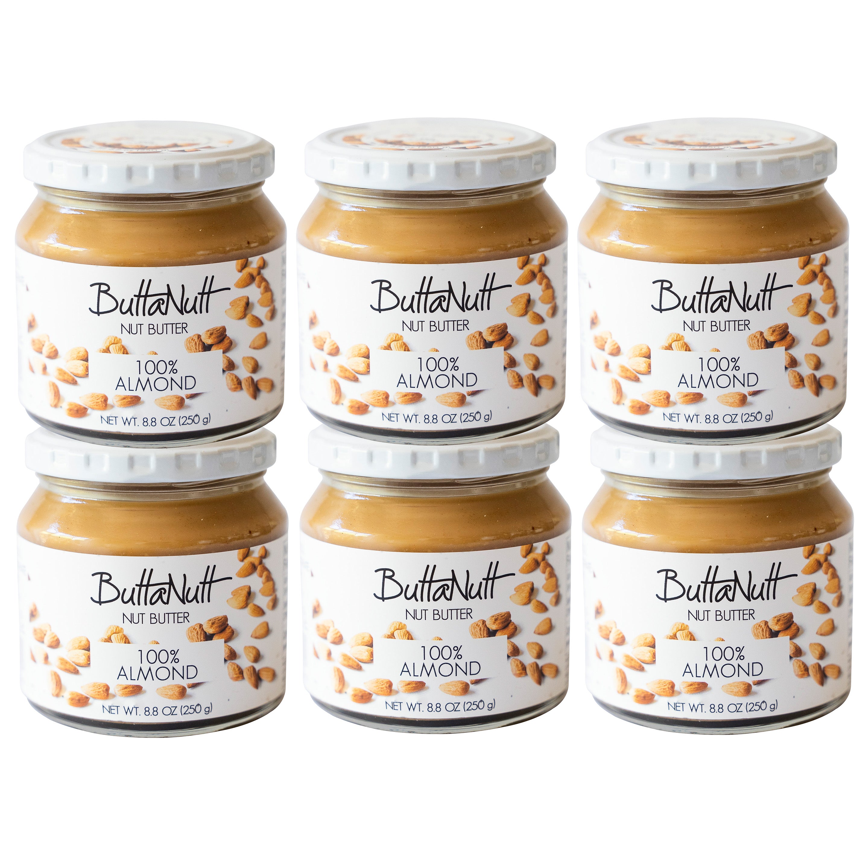 6x 100% Almond Nut Butter Jar (250g)
