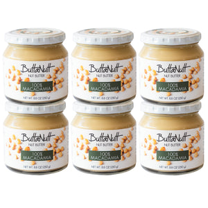 6x 100% Macadamia Nut Butter Jars (250g)