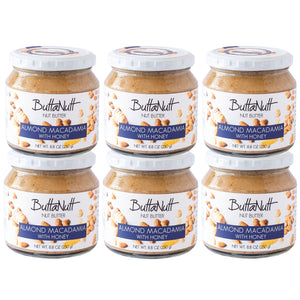 6x Almond Macadamia Nut Butter with Honey (250g)