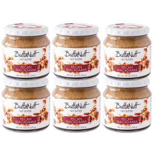 6x Pecan Macadamia Nut Butter Jars (250g)